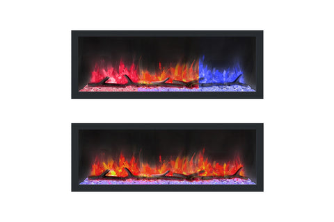 Image of Dynasty Cascade 64 Inch Recessed Linear Electric Fireplace | Wall Mount Electric Fireplace | DY-BTX64 | Electric Fireplaces Depot