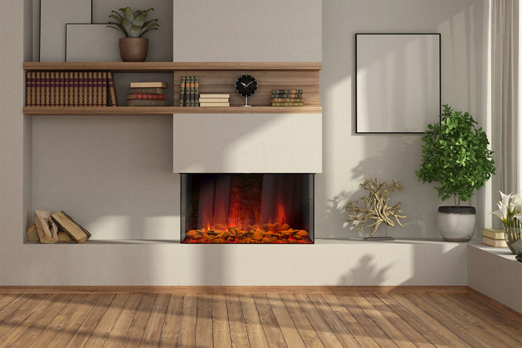 Dynasty Melody 35 Inch 3 Sided 2 Sided Built In Electric Fireplace - DY-BTS35 - Dynasty Fireplaces