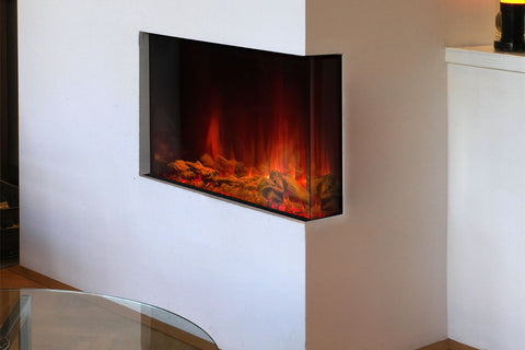 Image of Dynasty Melody 35 Inch 3 Sided 2 Sided Built In Electric Fireplace - DY-BTS35 - Dynasty Fireplaces