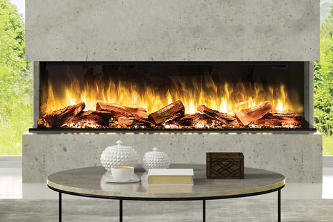 Image of Flamerite Fires E-FX 72-inch 3-Sided 2-Sided Built In Electric Fireplace - FLR-FP-EFX-1800 | Multi Side View E-FX Series 