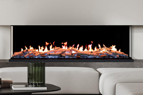 Image of ActiveFlame HD FlameTec PRO 55 inch LCD Virtual Smart Multi-Side View Built-In Electric Fireplace EF10192