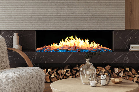 Image of ActiveFlame HD FlameTec PRO 55 inch LCD Virtual Smart Multi-Side View Built-In Electric Fireplace EF10192