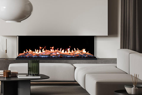 Image of ActiveFlame HD FlameTec PRO 55 inch LCD Virtual Smart Multi-Side View Built-In Electric Fireplace EF10192