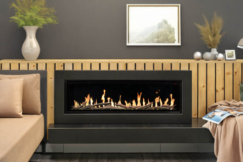 Image of Modern Flames Orion Slim Electric Fireplace Wall Mount Mantel - Premium Iron Finish