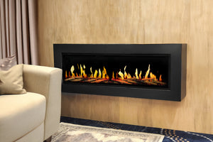 Modern Flames Orion Slim V2 64 Inch Electric Fireplace Wall Mount Mantel - Premium Iron Finish - OR60SLIM