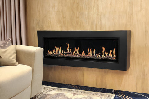Image of Modern Flames Orion Slim Electric Fireplace Wall Mount Mantel - Premium Iron Finish