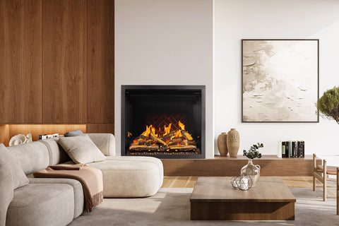 Image of Napoleon Elevation X 42 LCD Virtual Built-In Electric Fireplace - Digital Firebox Insert NEFB42LCD-MF