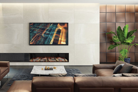 Image of European Home Evonicfires 72 Inch Avesta Halo Series Built-In 2-sided Corner Electric Fireplace - EV-FP-Halo-AVESTA