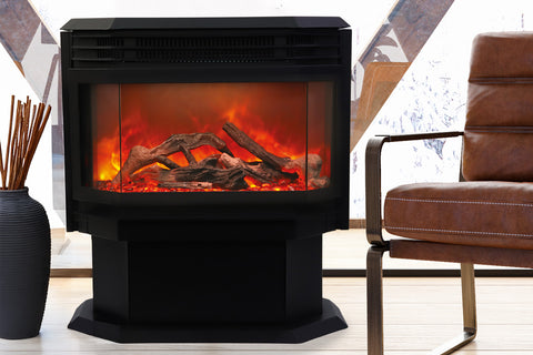 Image of Sierra Flame Freestanding Electric Fireplace - Heater - Logs Set - Electric Fireplaces Depot