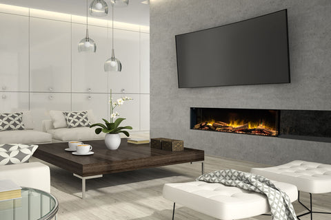 Image of Flamerite Fires E-FX 52-inch 3-Sided 2-Sided Built In Electric Fireplace - FLR-FP-EFX-1300 | Multi Side View E-FX Series 