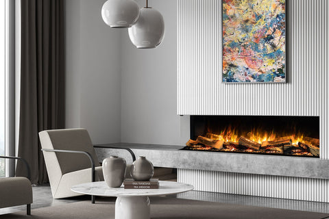 Image of Flamerite Fires E-FX 60-inch 3-Sided 2-Sided Built In Electric Fireplace - FLR-FP-EFX-1500 | Multi Side View E-FX Series 