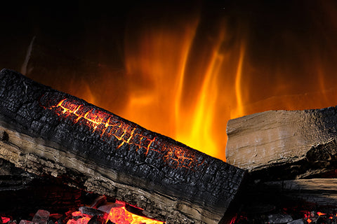 Image of Flamerite Fires Milan 47-inch E-FX Slim Electric Fireplace Wall Mount Mantel Grey | Milan Suite FLR-FP-SUITE-MILAN-1200-GREY Flames