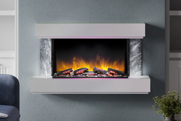 Flamerite Fires Milan 47-in E-FX Slim Electric Fireplace Wall