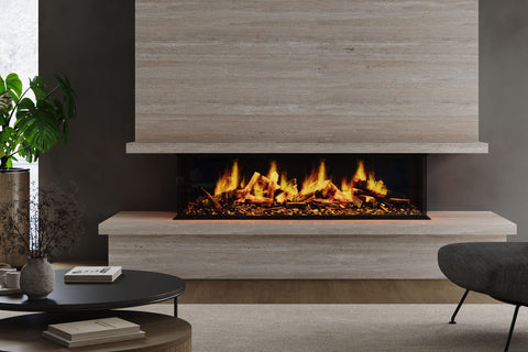 Image of Flamerite Fires E-RidiumHolographic 3-Sided 2-Sided Built In Electric Fireplace - FLR-FP-ERID