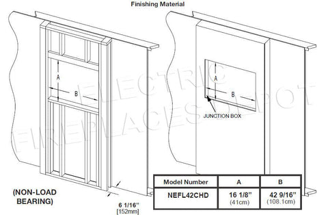 Image of Napoleon Alluravision 42-inch Deep Wall Mount Electric Fireplace - Linear - NEFL42CHD - NEFL42CHD1 - Electric Fireplaces Depot