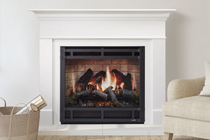 SimpliFire Wescott Mantel with Inception 36-in Traditional Virtual Electric Fireplace Halston Front SF-INC36 |MK-WS-INC36