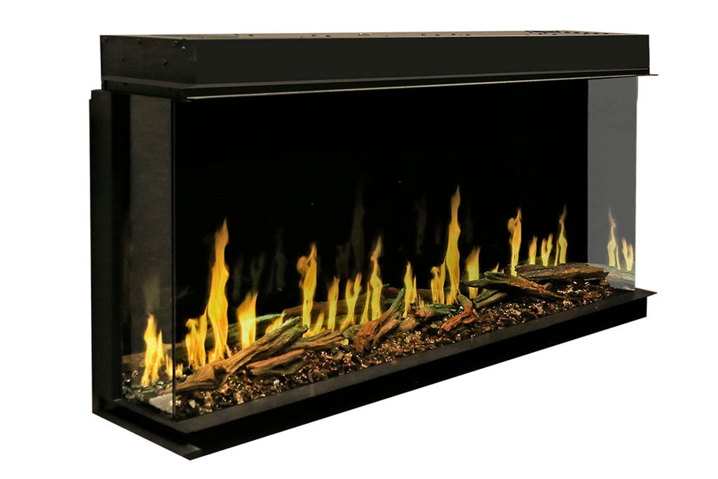 Modern Flames Orion Multi 64 inch 3-Sided Electric Fireplace Wall Mount Studio Suite Mantel White  WSS-OR52-RTF