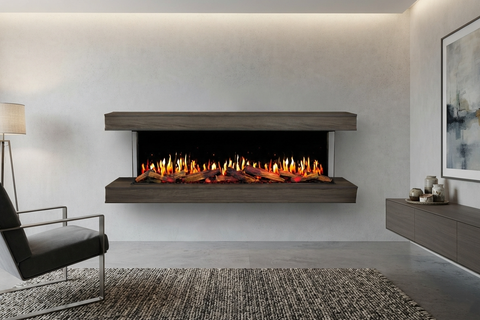 Image of Modern Flames Orion Multi V2 inch 3-Sided Electric Fireplace Wall Mount Studio Suite Mantel Gray - WSS-OR-DW