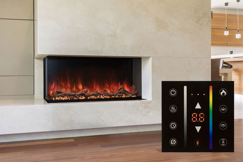 Modern Flames Landscape Pro Multi 56-inch 3 Sided and 2 Sided Built In Wall Mount Linear Electric Fireplace | LPM-5616 | Electric Fireplaces Depot