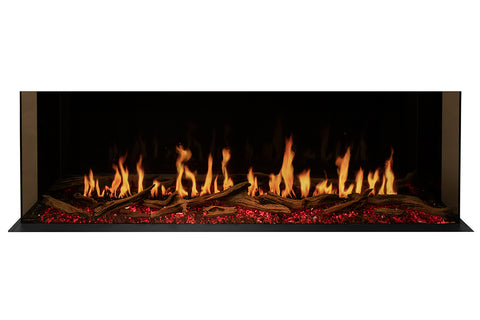 Modern Flames Orion Multi 73 inch 3-Sided Electric Fireplace Wall Mount Studio Suite Mantel White WSS-OR60-RTF
