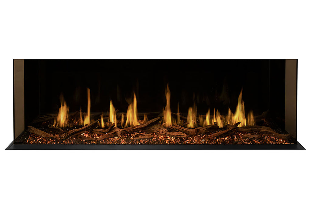 Modern Flames Orion Multi 88 inch 3-Sided Electric Fireplace Wall Mount Studio Suite Mantel Driftwood Gray WSS-OR76-DW