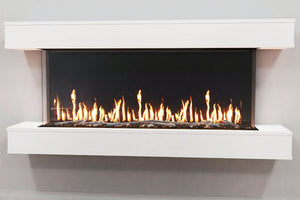 Modern Flames Orion Multi 64 inch 3-Sided Electric Fireplace Wall Mount Studio Suite Mantel White  WSS-OR52-RTF