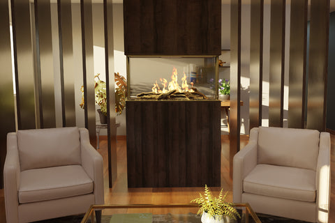 Image of Modern Flames Nova Clear 48 inch Virtual Built-In See Through Electric Fireplace NOVA48-CLR