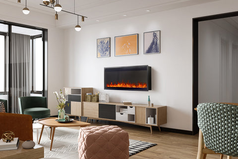 Image of Napoleon Astound SlimMount 42 inch Smart Wall Mount Recessed Slim Linear Electric Fireplace - NEFL42AS