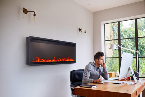 Image of Napoleon Astound SlimMount 50 inch Smart Wall Mount Recessed Slim Linear Electric Fireplace - NEFL50AS