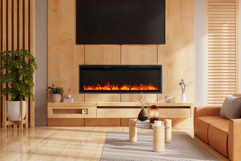 Image of Napoleon Astound SlimMount 50 inch Smart Wall Mount Recessed Slim Linear Electric Fireplace - NEFL50AS