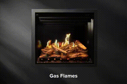 Image of Napoleon Elevation X 36 LCD Virtual Built-In Electric Fireplace - Digital Firebox Insert NEFB36LCD-MF