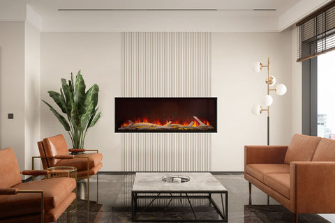 Image of Napoleon Astound 96 inch Smart Built-In Wall Mount Electric Fireplace Insert - Linear Modern Fireplace - NEFB96AB