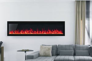 Napoleon Entice 72 inch Wall Mount Recessed Linear Electric Fireplace | Built in Electric Insert | NEFL72CFH-1