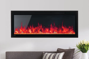 Napoleon Entice 42 inch Wall Mount Recessed Linear Electric Fireplace | Built in Electric Insert | NEFL42CFH-1