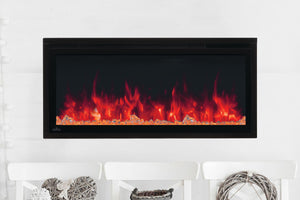Napoleon Entice 36 inch Wall Mount Recessed Linear Electric Fireplace | Built in Electric Insert | NEFL36CFH-1