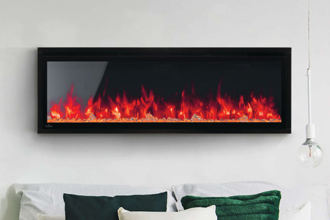 Image of Napoleon Entice 50 inch Wall Mount Recessed Linear Electric Fireplace | Built in Electric Insert | NEFL50CFH-1