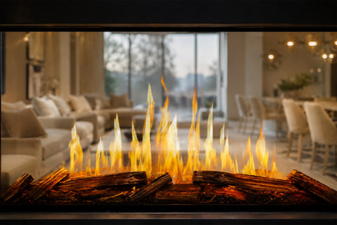 Image of Modern Flames Nova Clear 48 inch Virtual Built-In See Through Electric Fireplace NOVA48-CLR