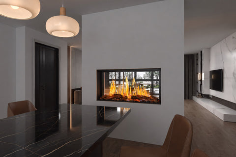 Image of Modern Flames Nova Clear 48 inch Virtual Built-In See Through Electric Fireplace NOVA48-CLR