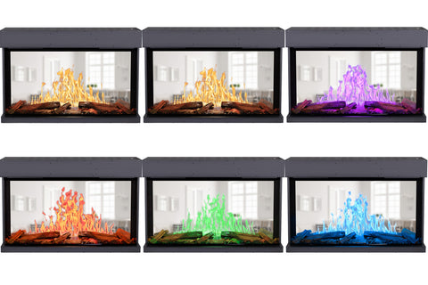 Image of Modern Flames Nova Clear 48 inch Virtual Built-In See Through Electric Fireplace NOVA48-CLR