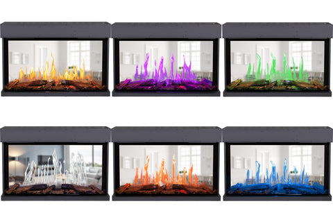 Image of Modern Flames Nova Clear 48 inch Virtual Built-In See Through Electric Fireplace NOVA48-CLR