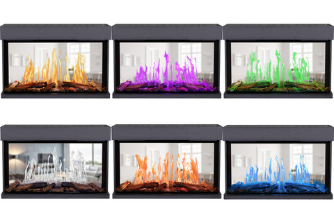 Image of Modern Flames Nova Clear 48 inch Virtual Built-In See Through Electric Fireplace NOVA48-CLR