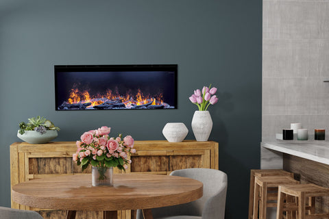 Image of Dimplex Optimyst Linear Water Vapor Built-In Electric Fireplace Water Mist Fireplace with Heater