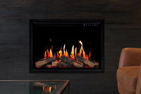 Image of Modern Flames Orion Traditional V2 30 inch Heliovision Virtual Smart Built In Electric Fireplace - Firebox Insert OR30-TRAD-V2