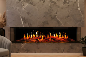 Modern Flames Orion V2 Multi-Sided 76-inch Heliovision Virtual Smart Built In Electric Fireplace - OR76-MULTI-V2