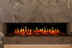Modern Flames Orion V2 Multi-Sided 100-inch Heliovision Virtual Smart Built In Electric Fireplace - OR100-MULTI-V2