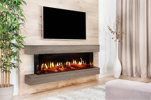 Modern Flames Orion Multi V2 64 inch 3-Sided Electric Fireplace Wall Mount Studio Suite Mantel Sand - OR52-MULTI-V2-WSS-OR52-CS