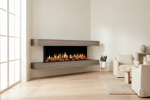 Image of Modern Flames Orion Multi V2 64 inch 3-Sided Electric Fireplace Wall Mount Studio Suite Mantel Sand - OR52-MULTI-V2-WSS-OR52-CS