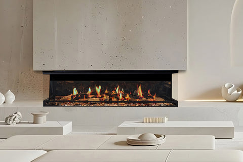 Image of Ortal Holographic 60 inch Linear Multi Side View Virtual Smart Electric Fireplace US150TEL