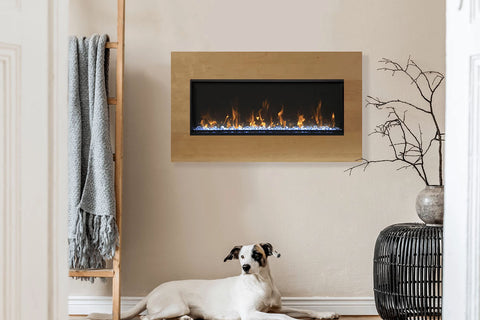 Image of Amantii Panorama 50-in Extra Slim Built-in Indoor Outdoor Electric Fireplace - Heater - BI-50XTRASLIM