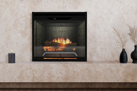 Image of Dimplex Revillusion 24 inch Built In Electric Fireplace Neutral Brick - Firebox - REV24-NB 500005127